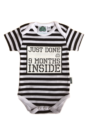 New Born gift -Just Done 9 Months Inside® Vest - Pregnancy Reveal - Coming Home Outfit - Baby Announcement - Just Done 9 Months Inside